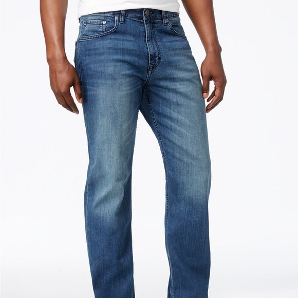 Calvin Klein Jeans Men's Stretch Relaxed Fit Jeans - Picture 1 of 6